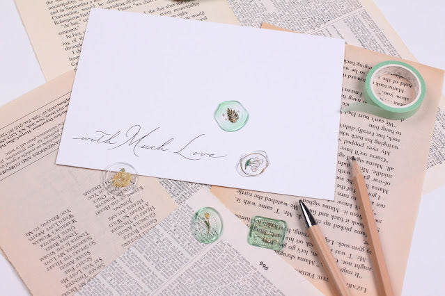 Pure Green Sealing Wax Sticker