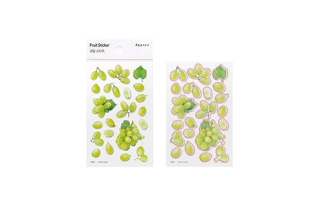 Green Grape Fruit Sticker