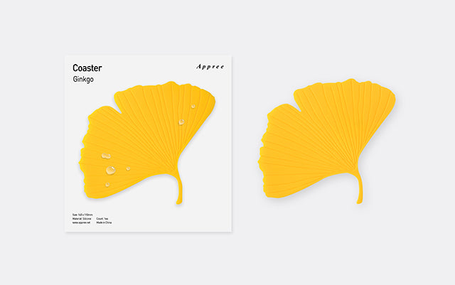 Yellow Ginkgo Coaster