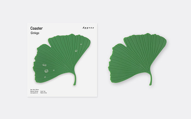 Green Ginkgo Coaster
