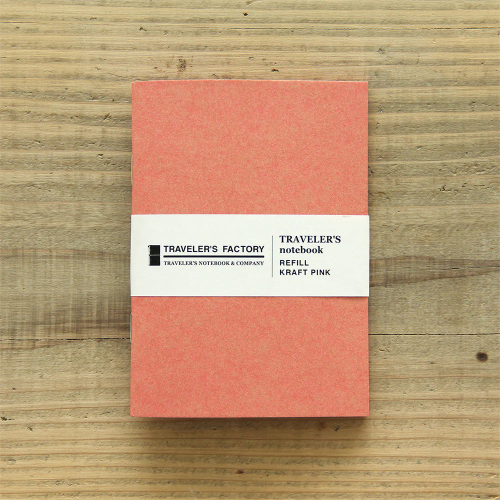 Traveler's Factory Original Refill Kraft Pink | Passport Size