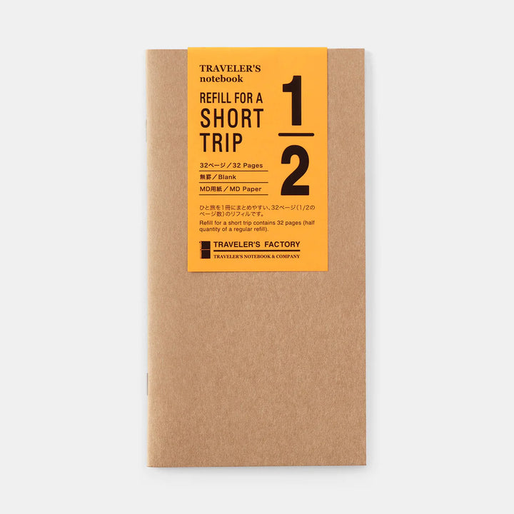 TRAVELER'S FACTORY Short Trip Notebook | White Paper | Regular Size