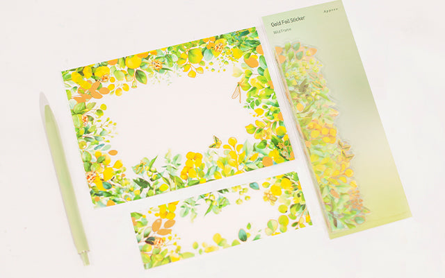 Wild Frame Gold Foil Sticker