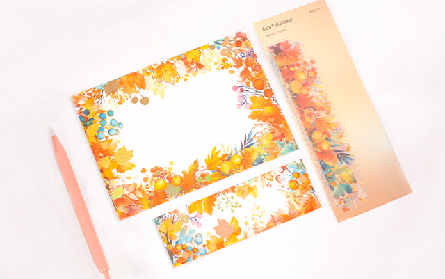 Harvest Frame Gold Foil Sticker