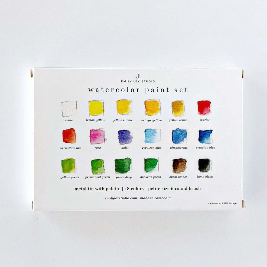 Emily Lex Studio Watercolor Paint Set with Brush