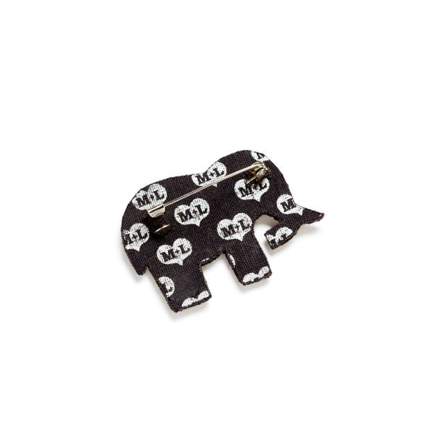 Elephant Hand-Embroidered Pin