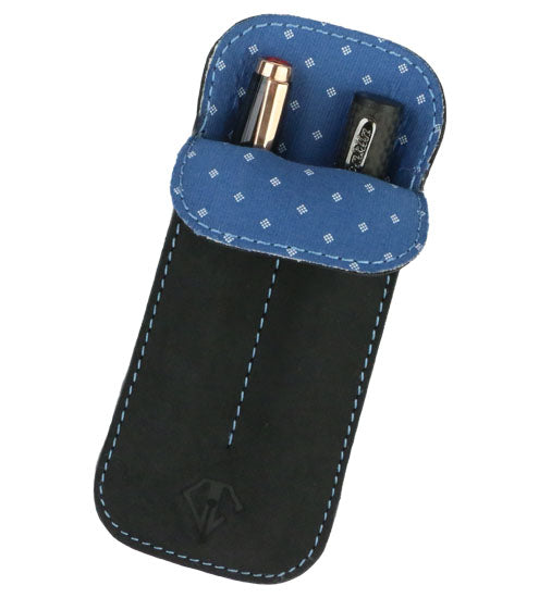 Midnight Blue Double Pen Case