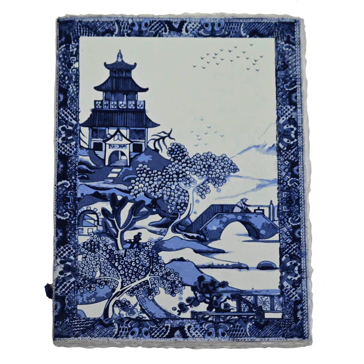 Blue Temple Parchment Paper Notebook