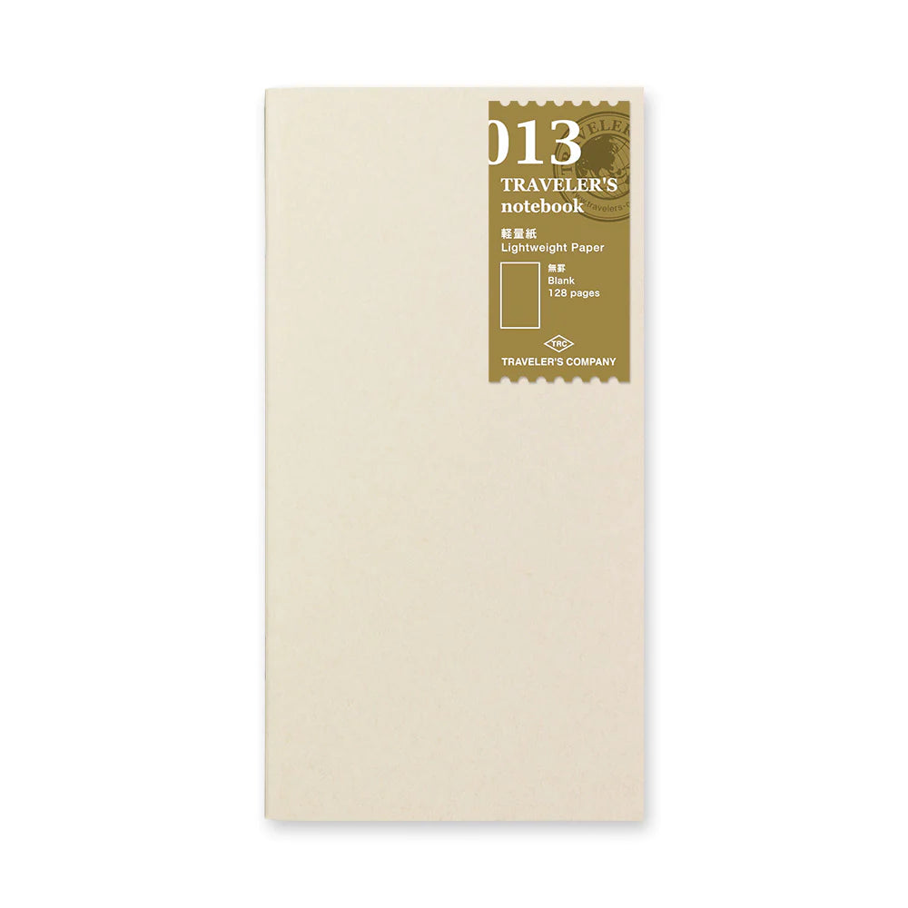 Traveler's Notebook 013 Lightweight Paper Notebook | Regular Size