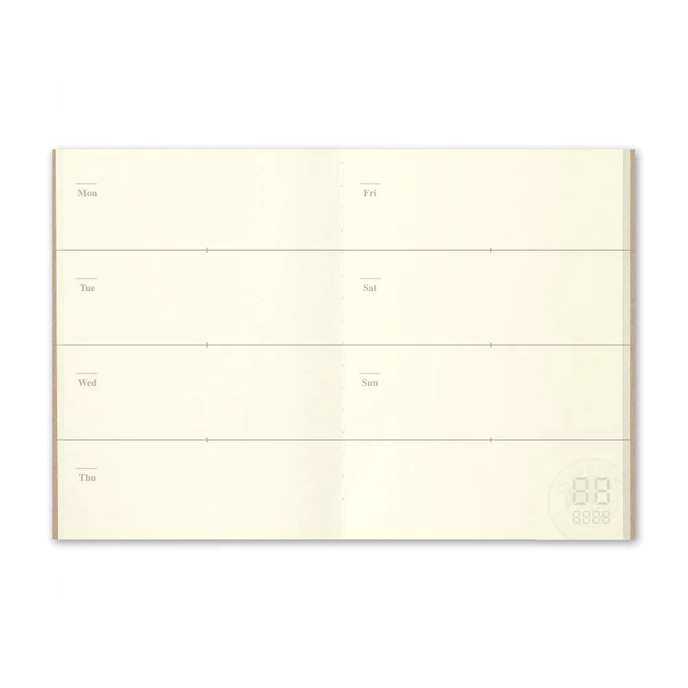 TRAVELER'S notebook 007 Free Diary Weekly Planner | Passport Size