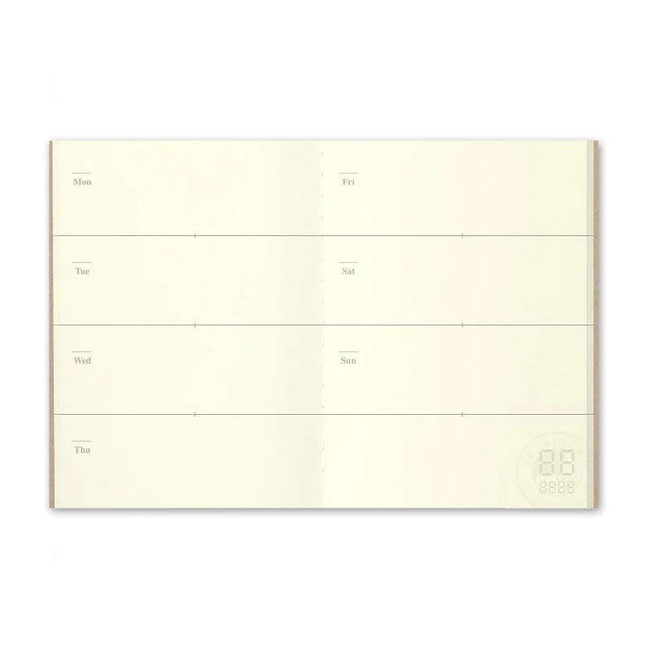 TRAVELER'S notebook 007 Free Diary Weekly Planner | Passport Size