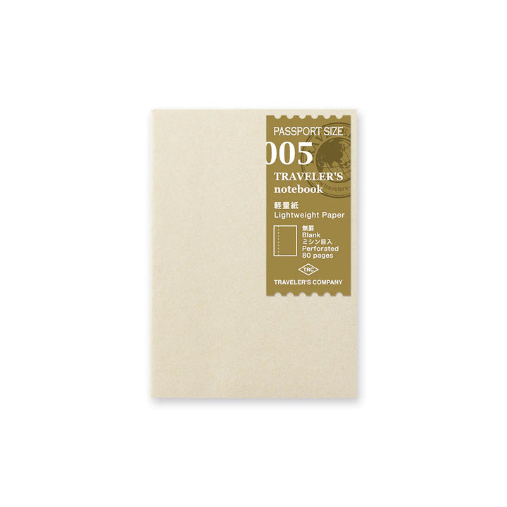 TRAVELER'S notebook 005 Lightweight Paper Notebook | Passport Size