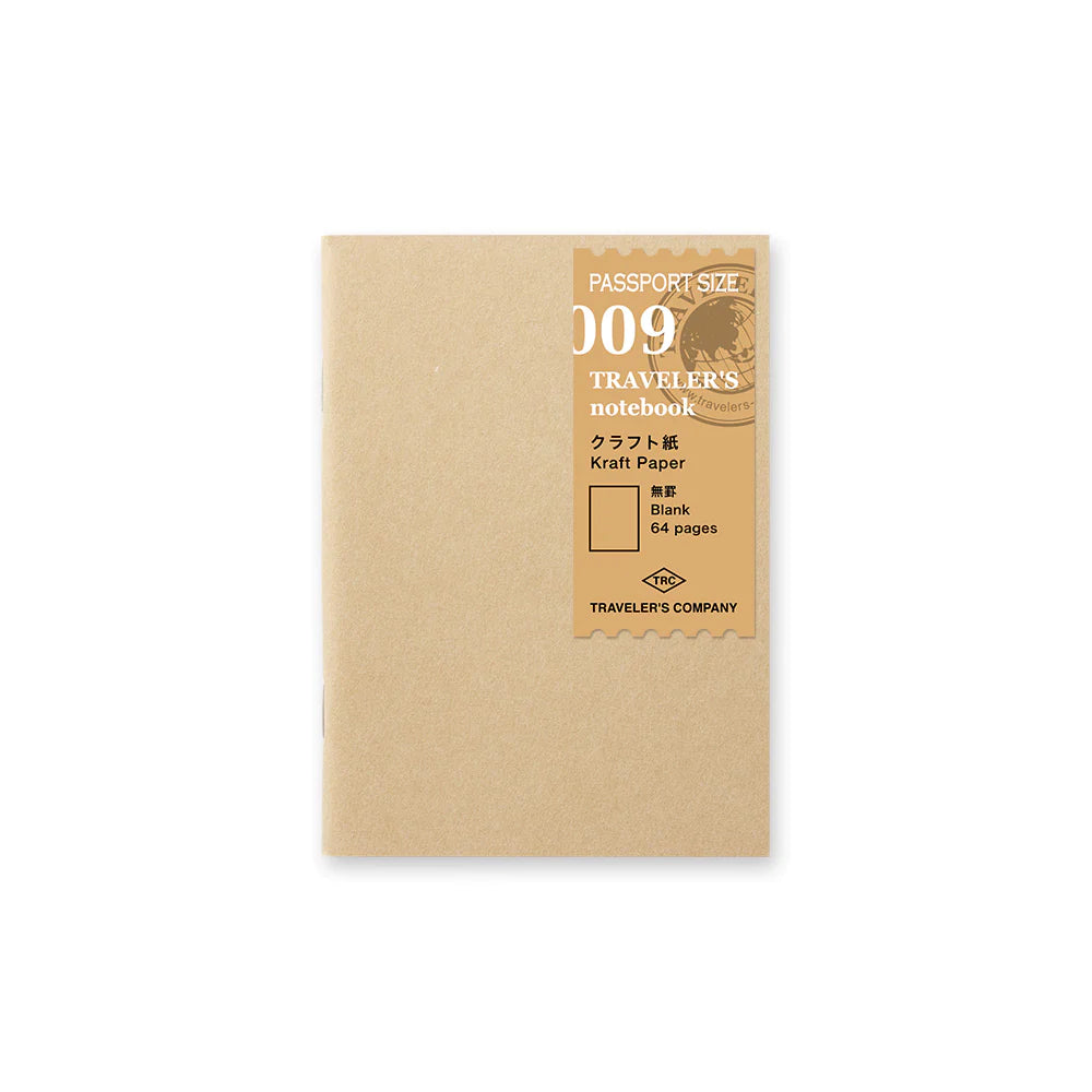 Traveler's Notebook 009 Kraft Paper Notebook | Passport Size