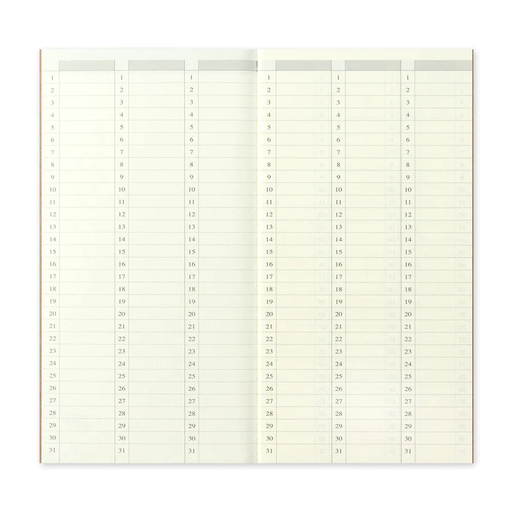 Traveler's Notebook 018 Free Diary Weekly Vertical Planner | Regular Size