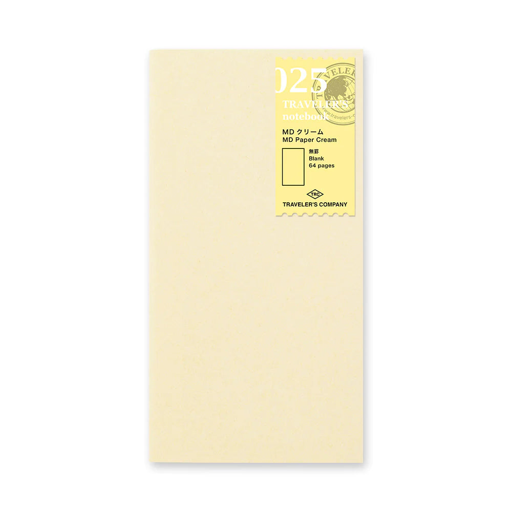 Traveler's Notebook 025 MD Paper Cream Notebook | Regular Size