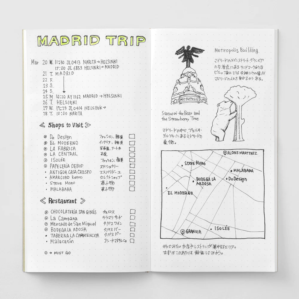TRAVELER'S notebook 026 Dot Grid Notebook | Regular Size