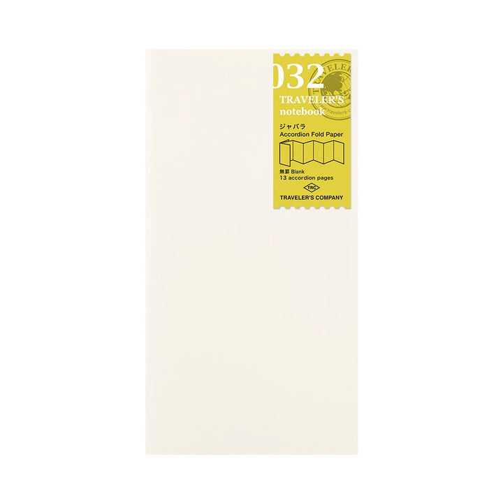Traveler's Notebook 032 Accordion Fold Paper | Regular Size