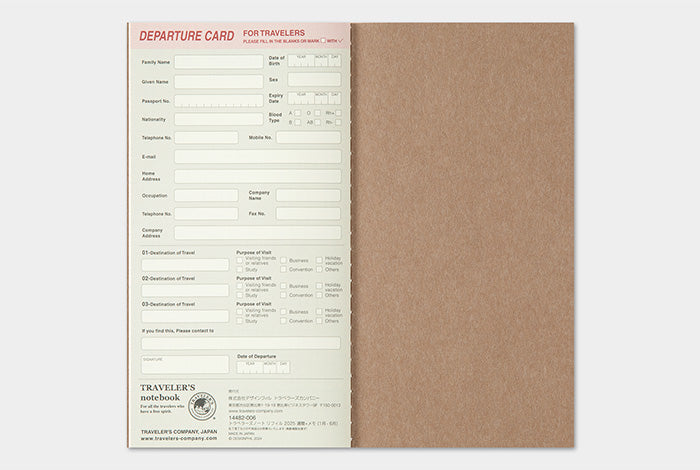 2025 Traveler's Weekly and Memo Planner | Regular Size