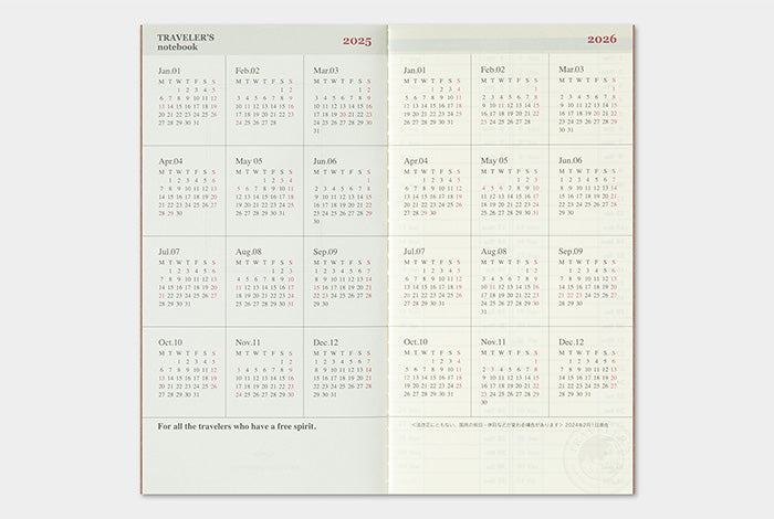 2025 Traveler's Weekly and Memo Planner | Regular Size