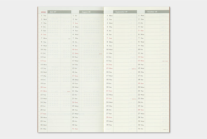 2025 Traveler's Weekly and Memo Planner | Regular Size