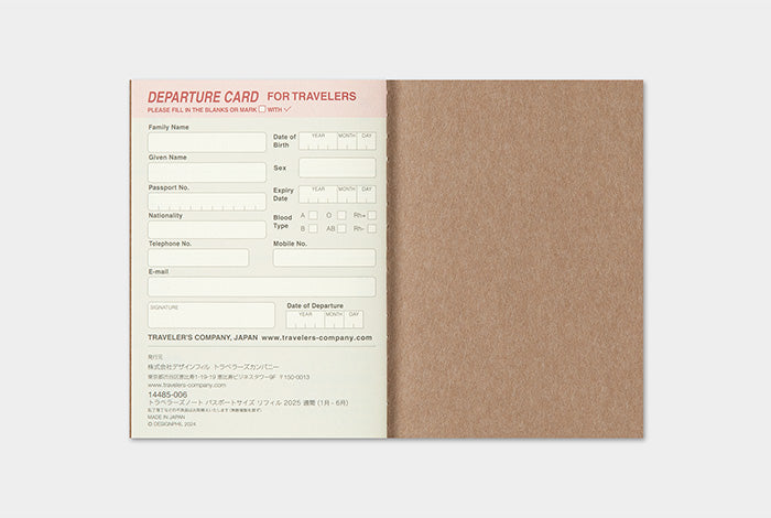 2025 Traveler's Weekly Planner | Passport Size