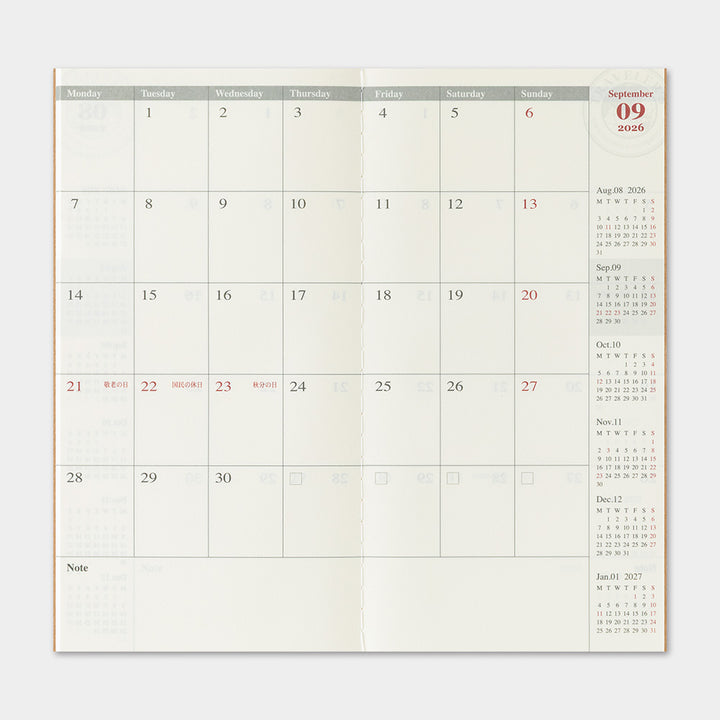 2026 Traveler's Monthly Planner | Regular Size