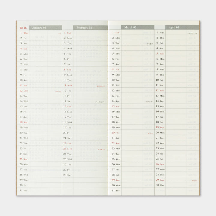 2026 Traveler's Weekly and Memo Planner | Regular Size
