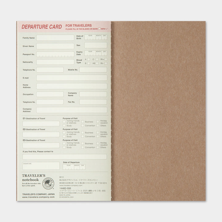 2026 Traveler's Weekly and Memo Planner | Regular Size