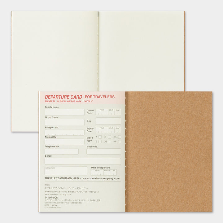 2026 Traveler's Monthly Planner | Passport Size