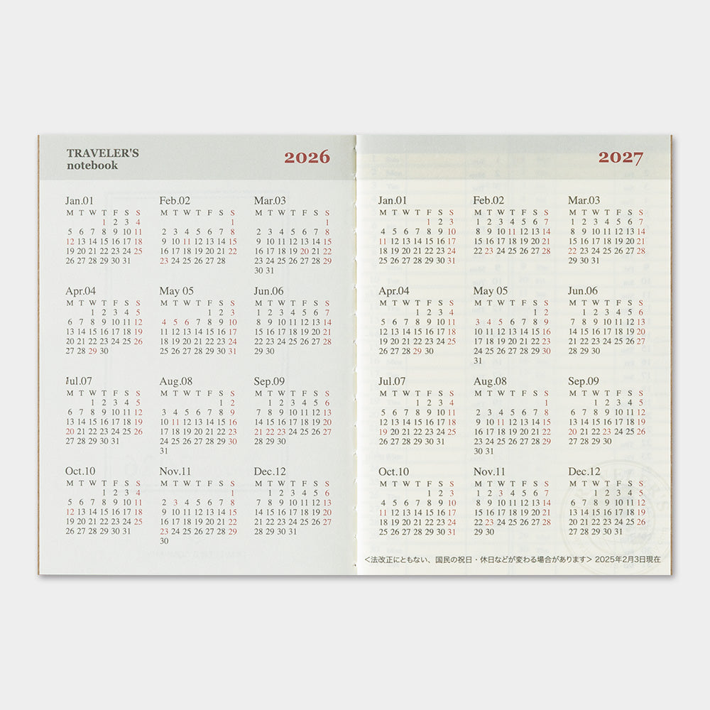 2026 Traveler's Weekly Planner | Passport Size
