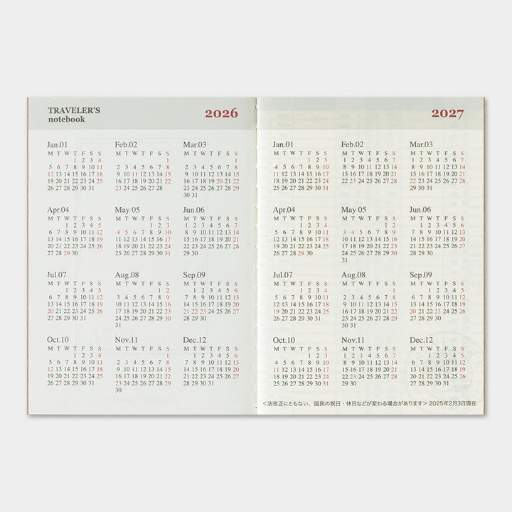 2026 Traveler's Weekly Planner | Passport Size