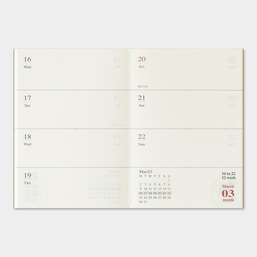 2026 Traveler's Weekly Planner | Passport Size