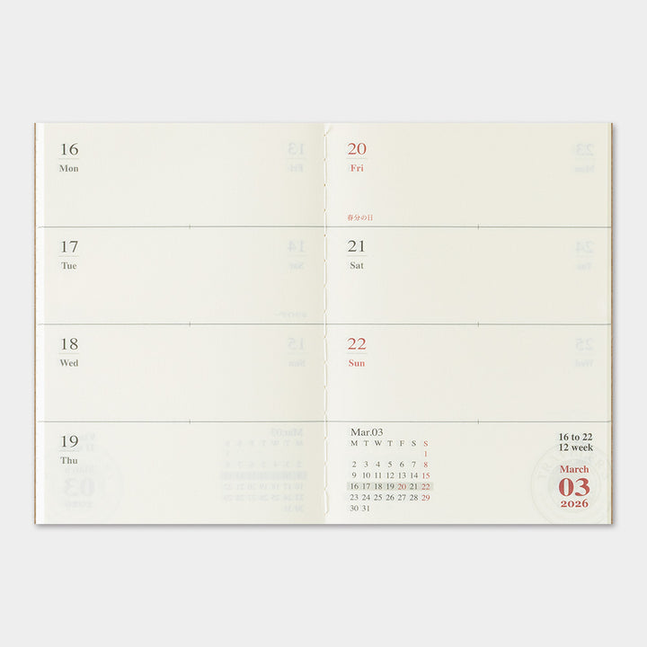 2026 Traveler's Weekly Planner | Passport Size
