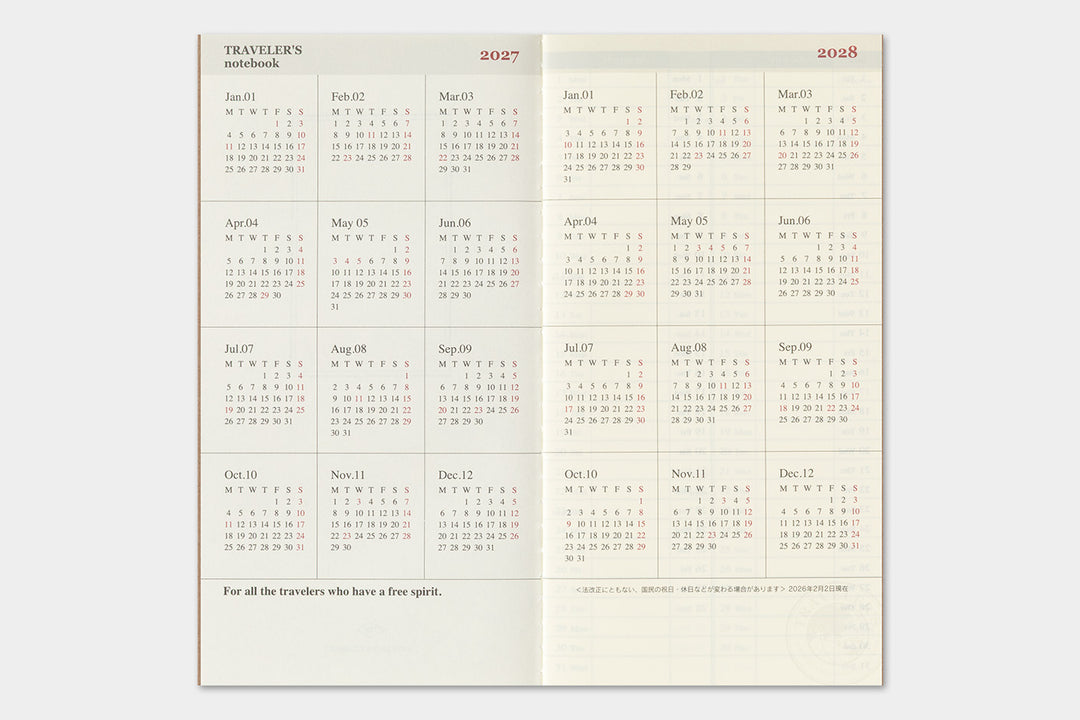 2027 Traveler's Weekly and Memo Planner | Regular Size