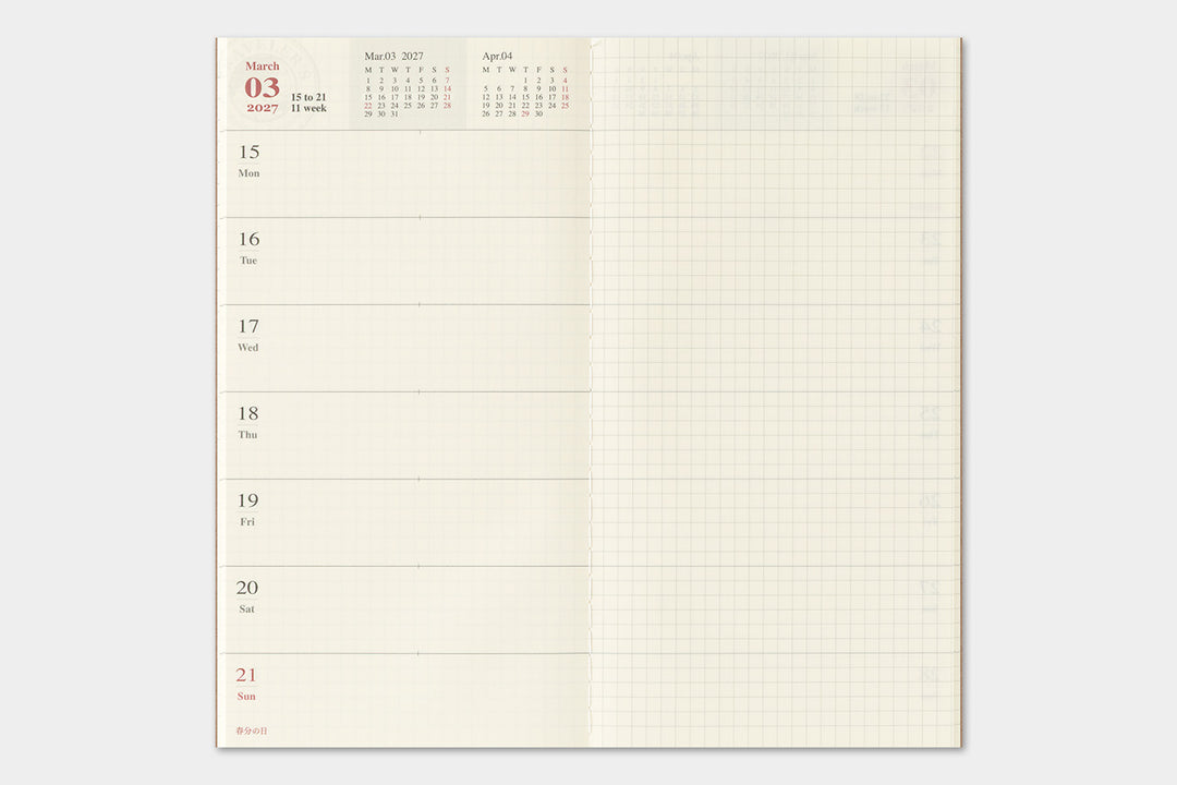 2027 Traveler's Weekly and Memo Planner | Regular Size