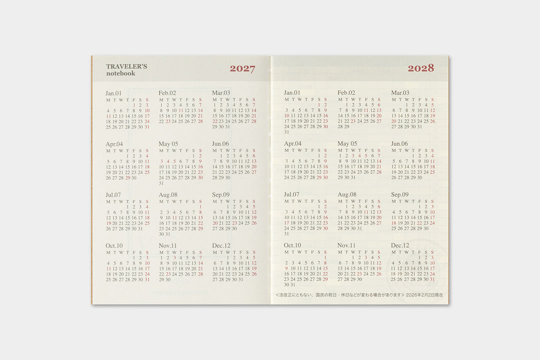 2027 Traveler's Monthly Planner | Passport Size
