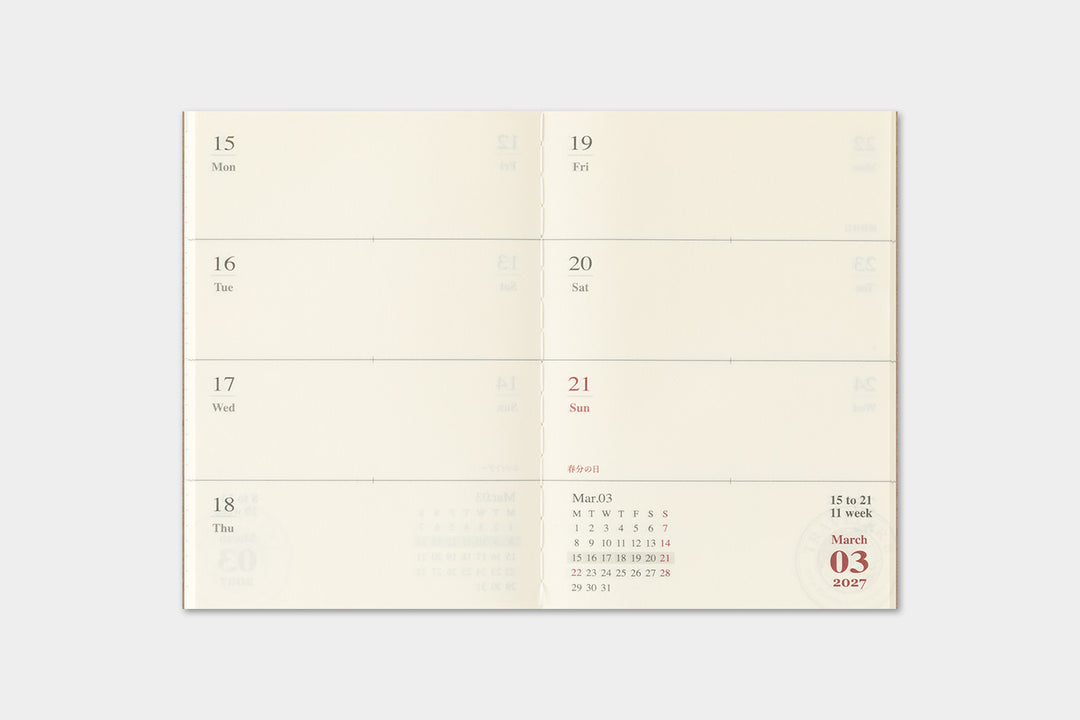 2027 Traveler's Weekly Planner | Passport Size