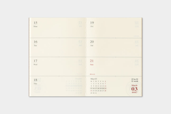 2027 Traveler's Weekly Planner | Passport Size