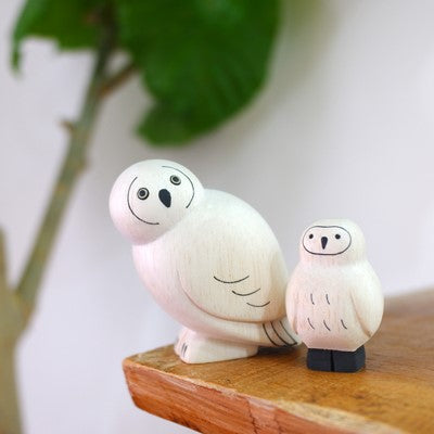 Owl Pair Wooden Animal