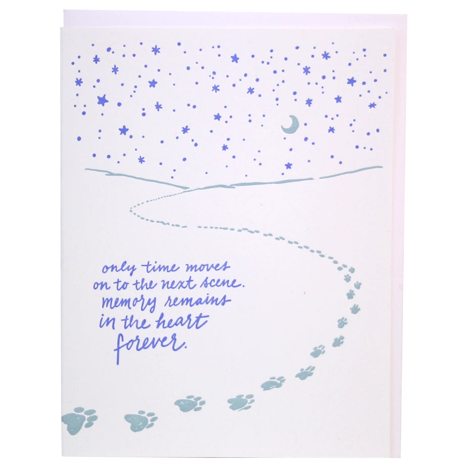 Paw Prints Under Stars | Greeting Card