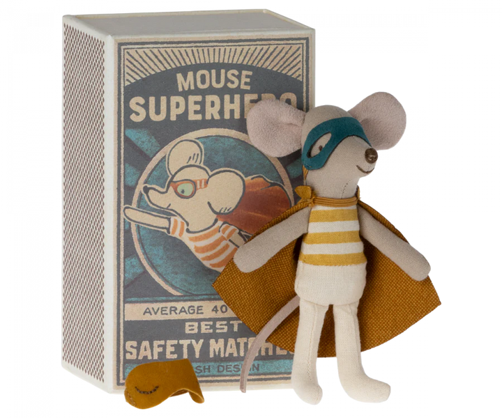 Super Hero Little Brother Mouse in a Matchbox