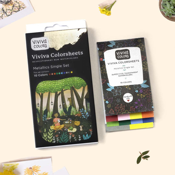 Viviva Colorsheets Metallic Set | 10 Watercolors