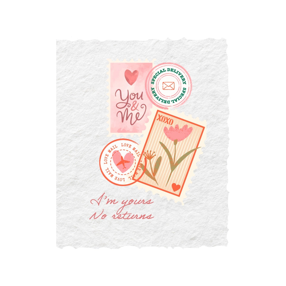 Love Stamps I'm Yours No Return | Greeting Card