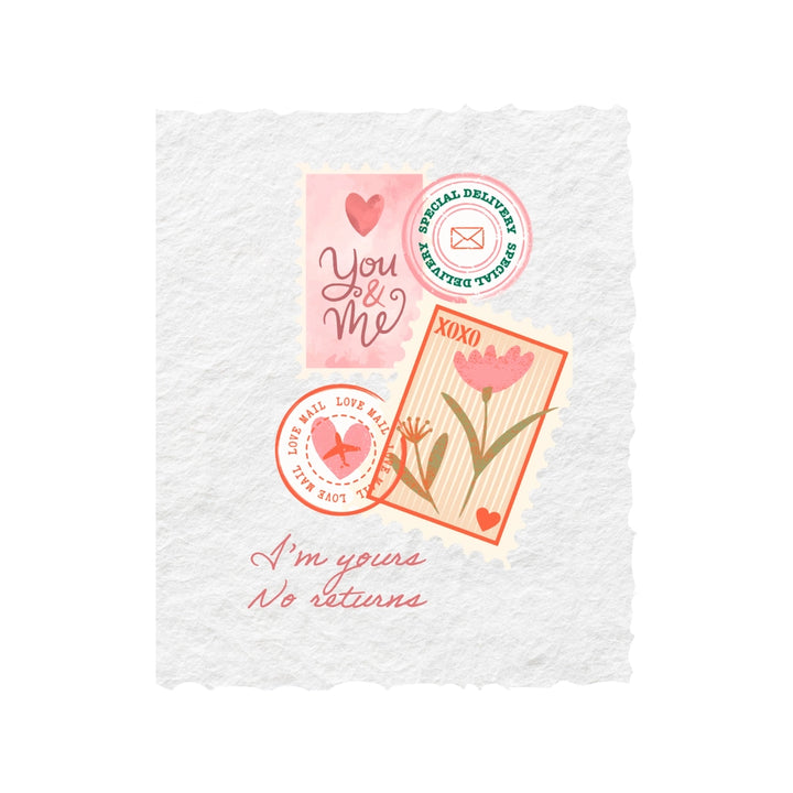 Love Stamps I'm Yours No Return | Greeting Card