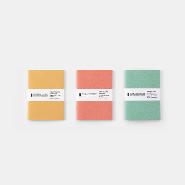 TRAVELER'S FACTORY Original Refill Kraft Pink | Passport Size
