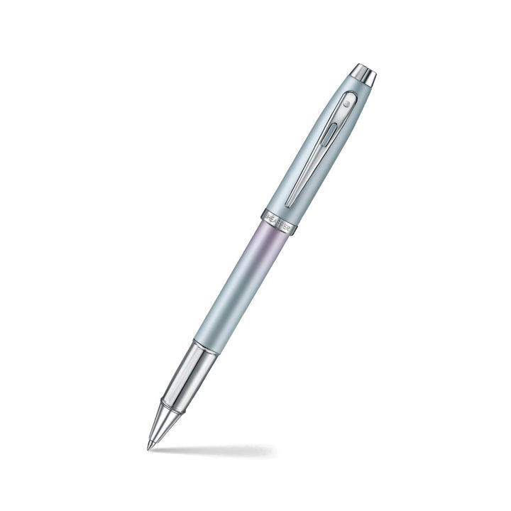 Sheaffer 100 9376 Expressions Pearlised Gradient Rollerball Pen | Blue and Pink with Chrome-plated Trim
