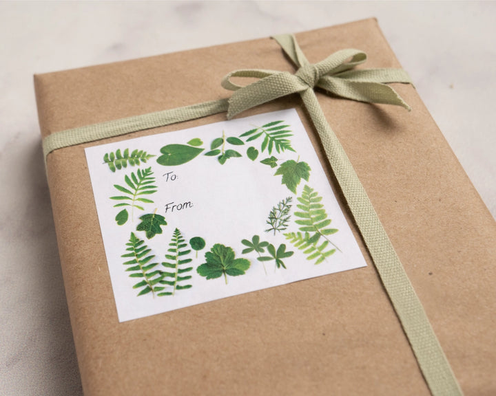 Ferns and Leaves | 12 Sticky Gift Tags
