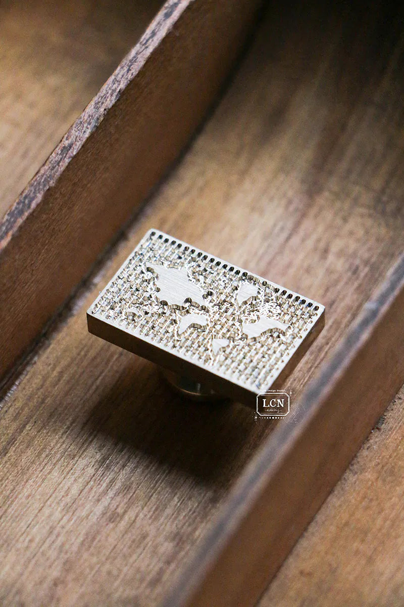 World Map Wax Seal Stamp Set