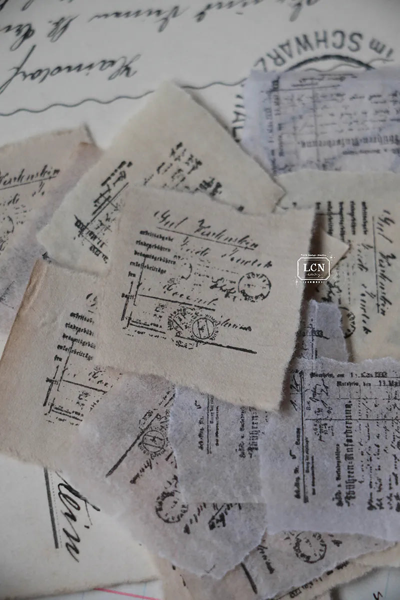 Mini Small Receipt Wooden Stamp Set