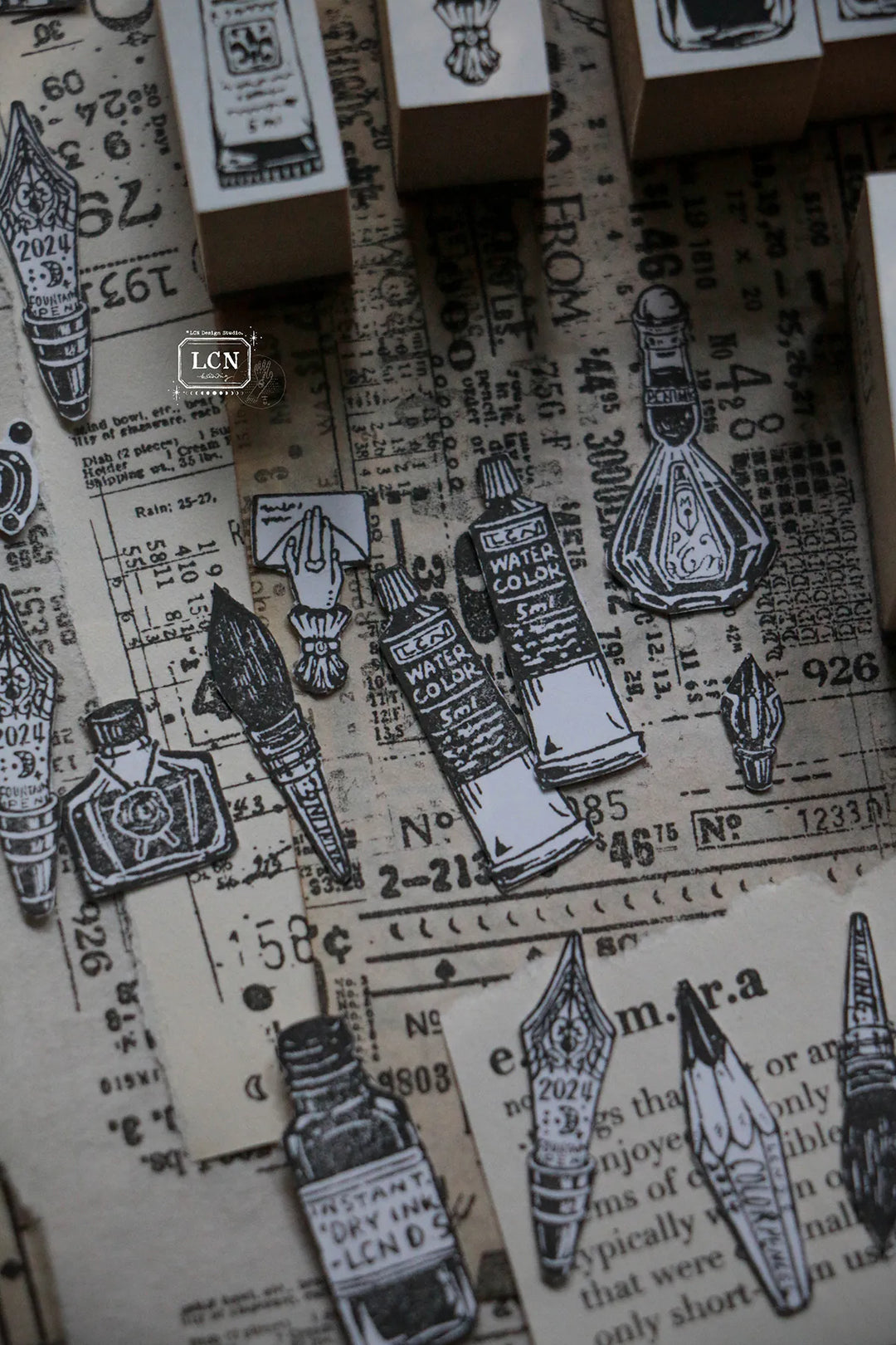 On the Desk Wooden Stamp Set
